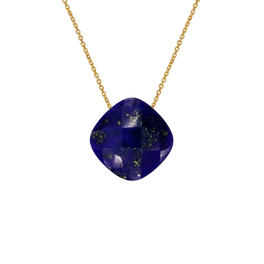Lapis Lazuli Pendant with Gold Chain