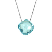 Silver Necklace with Topaz