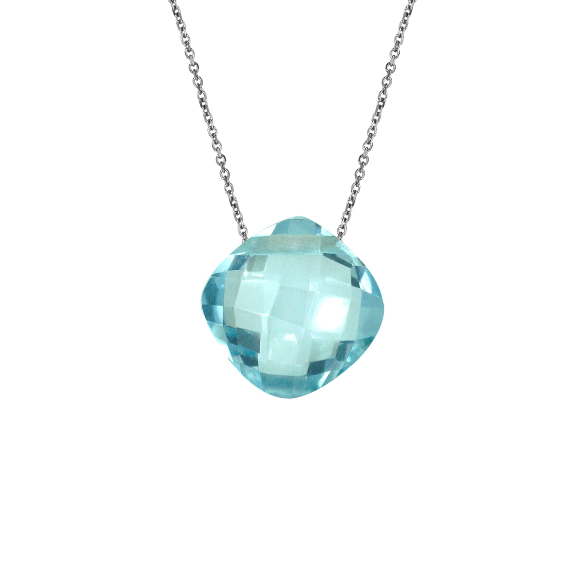 Silver Necklace with Topaz