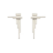 Earrings - CONCORD Double-Sided Silver Earrings