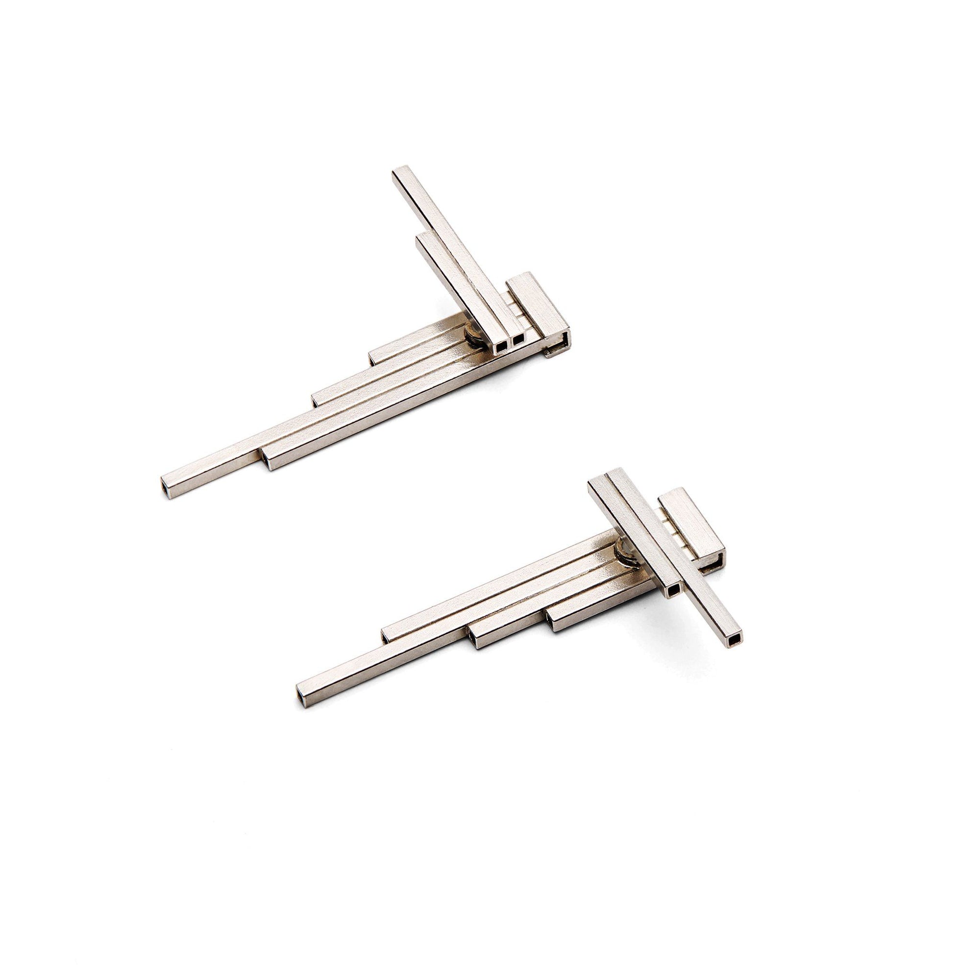 Earrings - CONCORD Double-Sided Silver Earrings