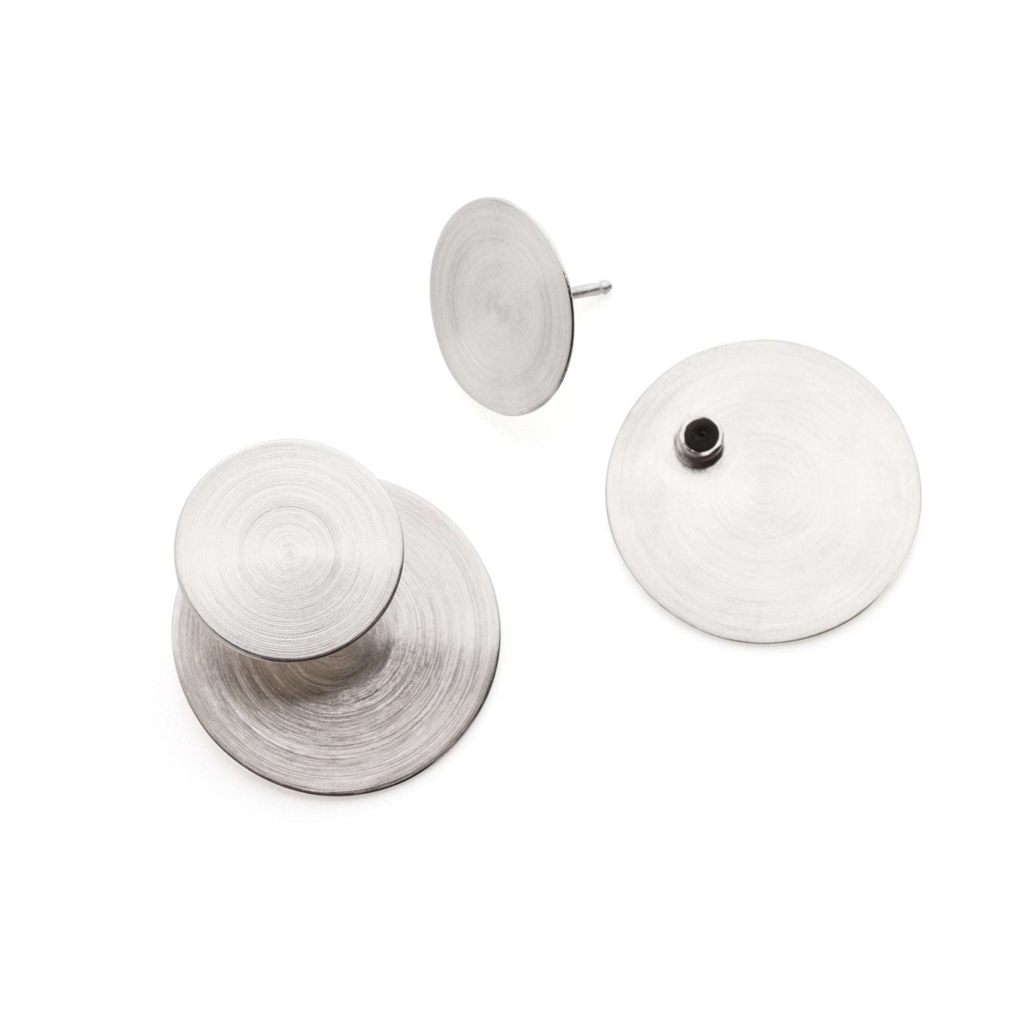 Earrings - Double Sided Silver ORBIT Earrings