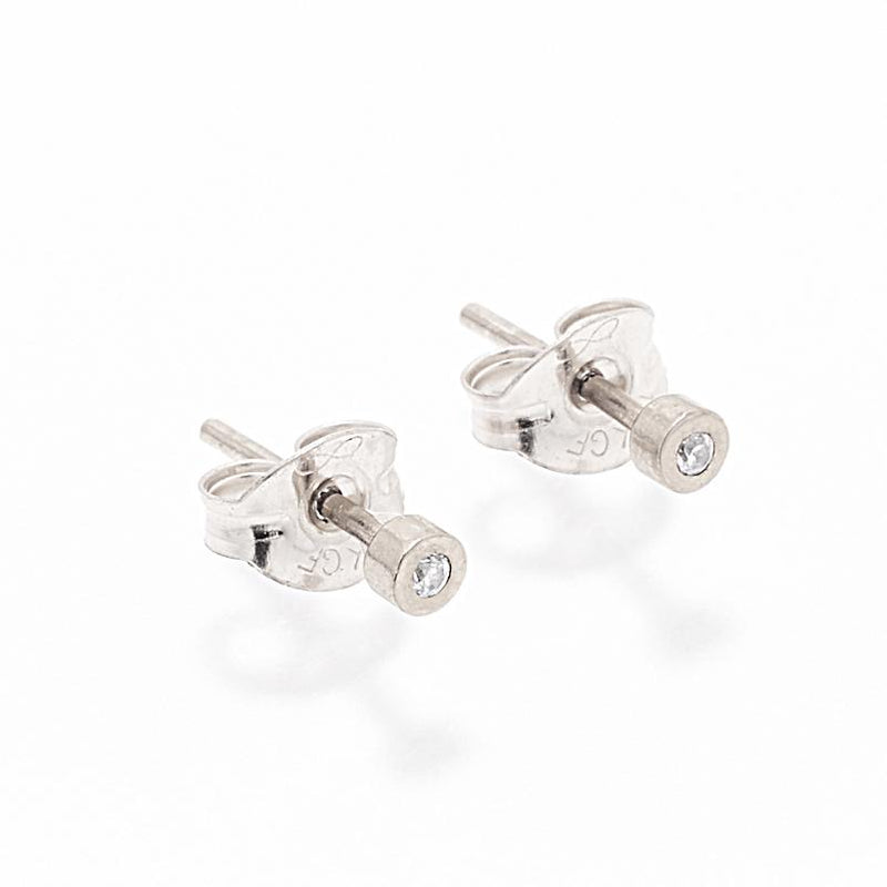 Earrings - Petit Diamond Gold Stud Earrings