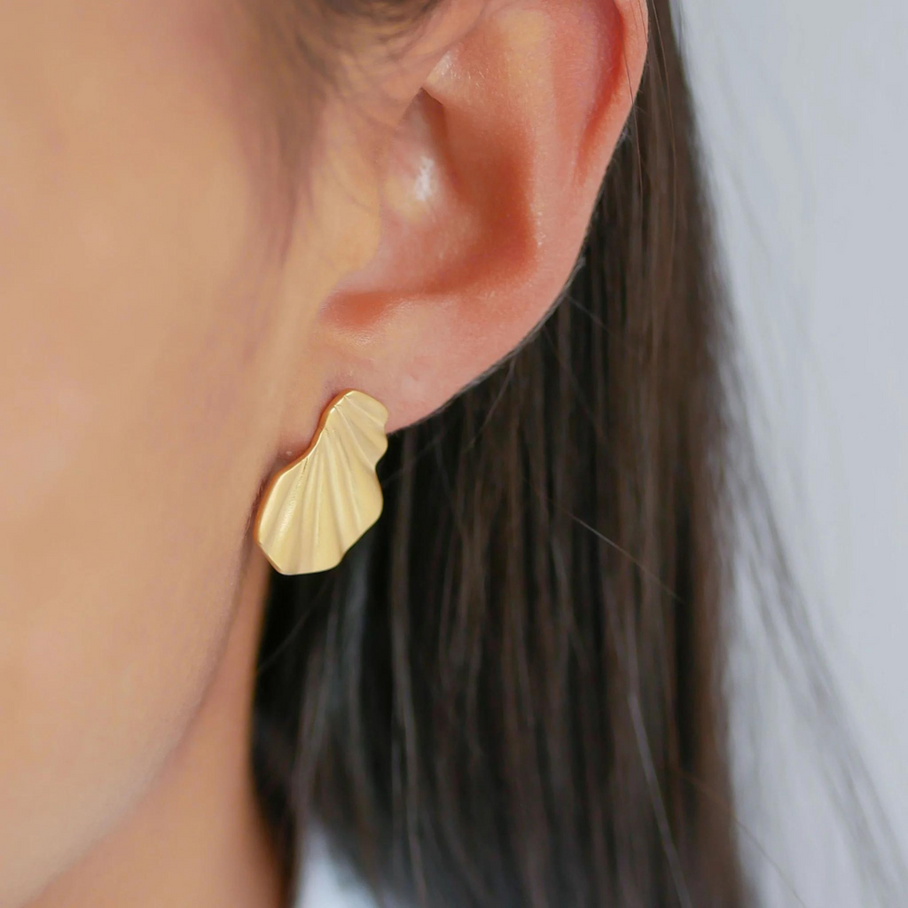 Gold Plated Silver Earrings "Wave"