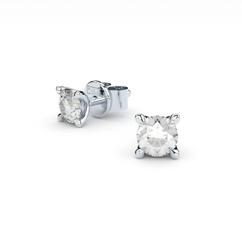 White Gold Earrings "Duo" (0,22 ct)