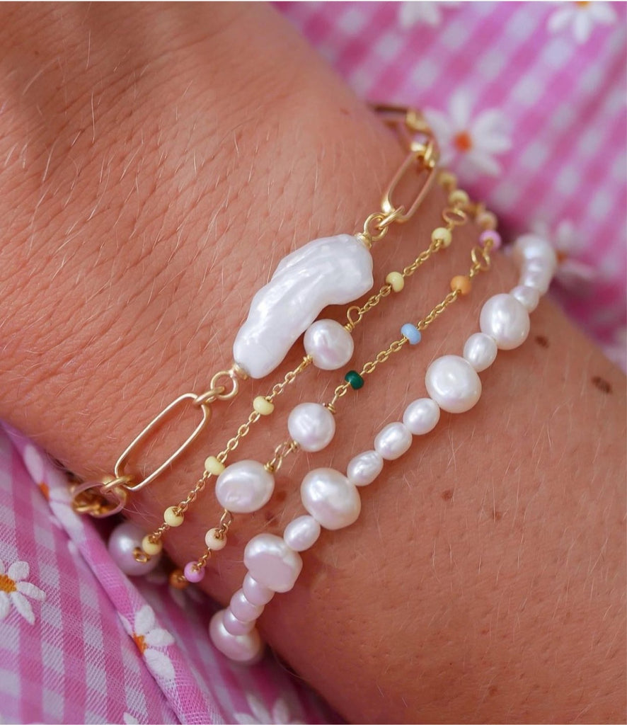 18K Gold Plated Bracelet "Pearlie"