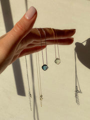 Silver Necklace with Prasiolite