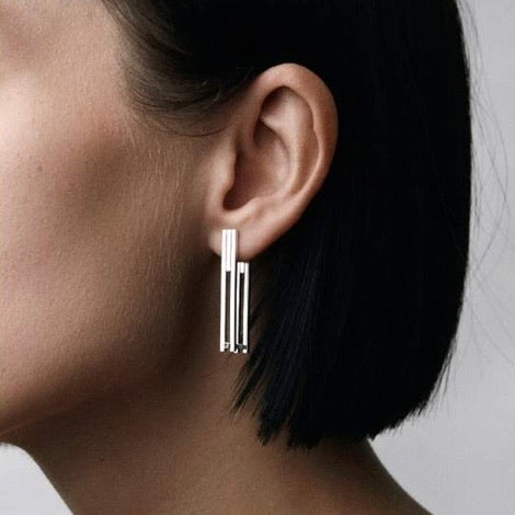 CONCORD⁵ Silver Modular Hinge Earrings