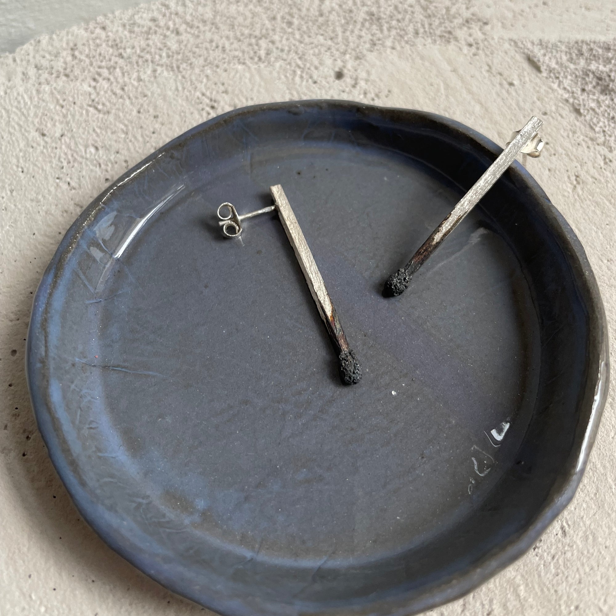 Silver Match Earrings