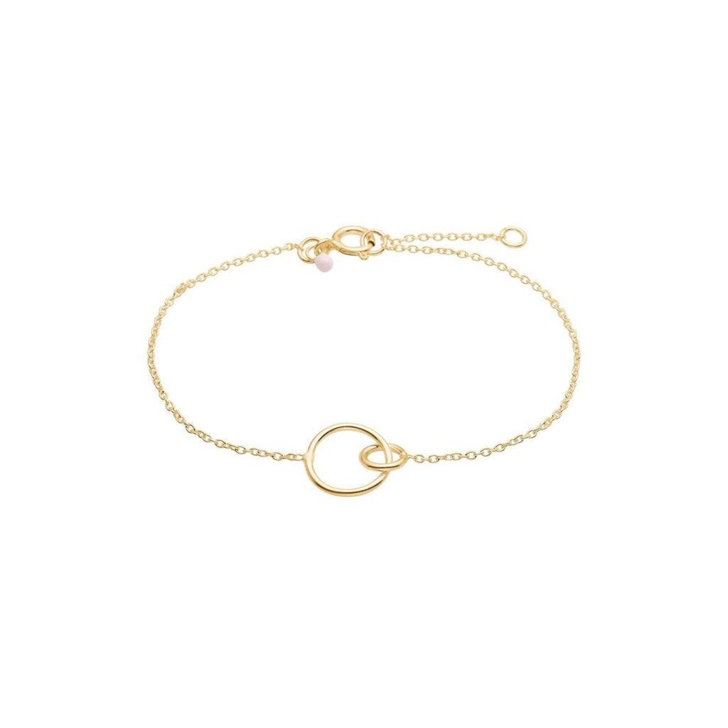 Gold Plated Silver Bracelet "Double Circle"