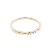 Rings - 14k Yellow Gold Ring With 7 Diamonds
