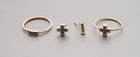 Rings - Gold Ring "Minus" With Blue Sapphires