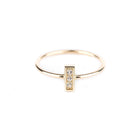 Rings - Gold Ring "Minus" With White Sapphires