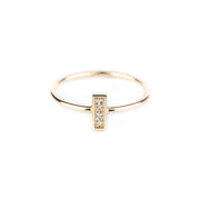 Rings - Gold Ring "Minus" With White Sapphires