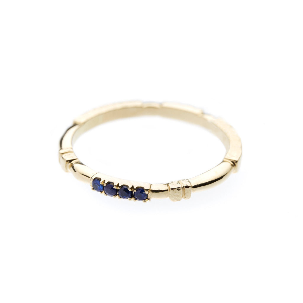 Rings - Yellow Gold Sapphires & Diamonds Ring